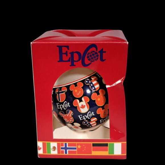 Disney Parks Epcot World Showcase Christmas Glass Ornament Mickey Countries - Picture 13 of 16